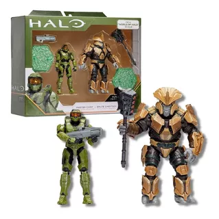 Boneco Halo Set 2 Figuras Master Chief E Brute Chieftain Wct