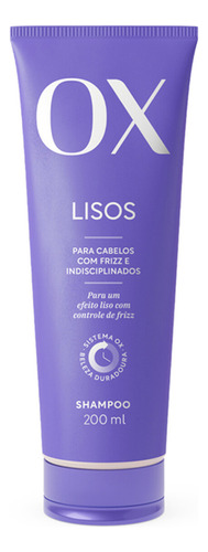 Shampoo Lisos Para Cabelos Com Frizz 200ml Ox