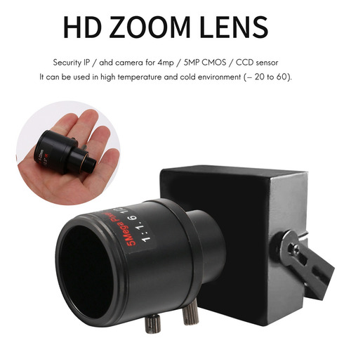 Lente Cctv 1/2,5 Polegadas 6-22 Mm 5 Mp Lente Varifocal F1 C