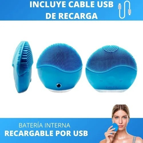 Limpiador Facial Masajeador Recargable Usb Fucsia