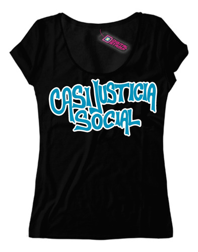 Remera Mujer Callejeros Casi Justicia Social Rn3 Dtg Premium