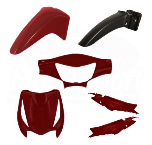 Kit Carenagem Completo Vermelho Honda Biz 125 09 Melc 3k3011