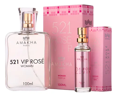 Kit Perfumada 521 Vip Rosé Feminino 15ml + 100ml | Parcelamento
