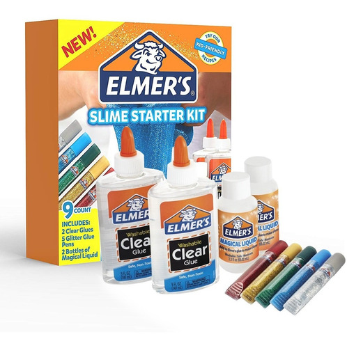 Kit Elmers Slime Principiante Cascolas Glitter Febo