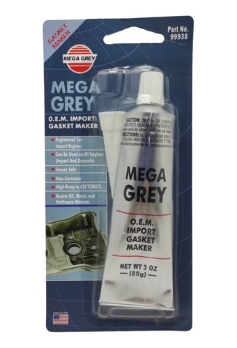 Silicón Gris Alta Temperatura Mega Grey 85g 