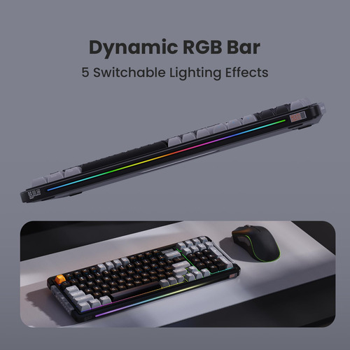 Royalaxe L98 Teclado Mecánico Inalámbrico Con Lcd Tft De 1.1