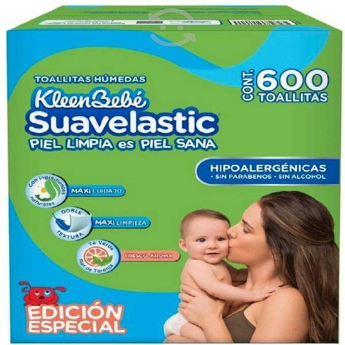 Toallitas Húmedas Kleenbebé Suavelastic® 600 Pzs Ed Especial