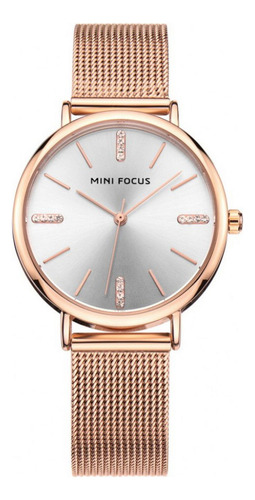 Reloj Para Mujer Mini Focus Mf0036l Mf182002 Rosa