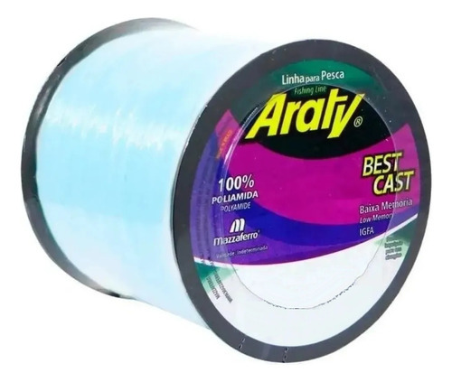 Linha De Pesca Araty Best Cast 0,50 Mm Azul 469 M 35,9 Lbs