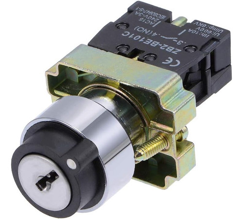 Uxcell 1pcs 22 Mm 2 Clave De Posición Interruptor De Botón