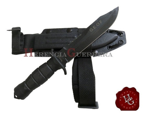 Imagen 5 de 7 de Cuchillo Yarara Geof Tactico Vaina Rigida Kydex Molle