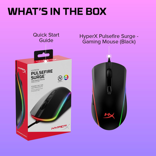 Hyperx Pulsefire Surge: Ratón De Juegos Ópticos Con Cable Rg