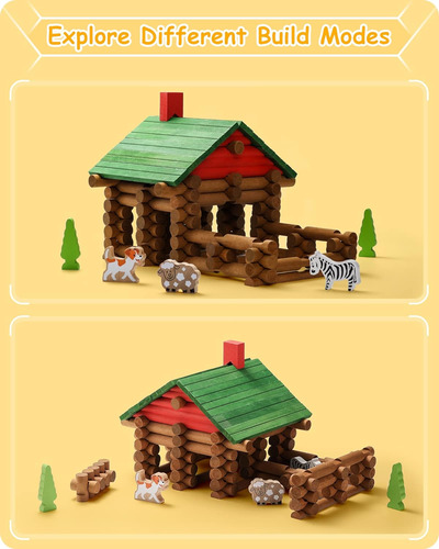 Juego De Construccion De Troncos Sainsmart Jr. 110 Piezas