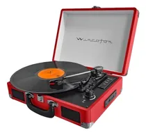 Comprar Tocadiscos Winco W406 rojo con Bluetooth y altavoces incluidos