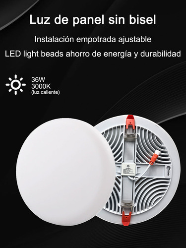 Lámpara Plafón Led De Techo 36w/225mm, Luz Cálida,1 Unidades