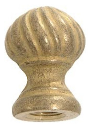 Lampara 1 3 8  Ht Llave 8 F  Pomo Laton Finial Unfinished