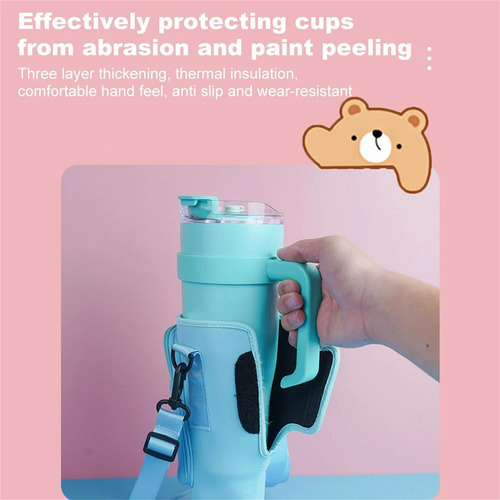 1pcs Bolsa Portabotellas De Agua Para Vaso D 40oz Con Asa
