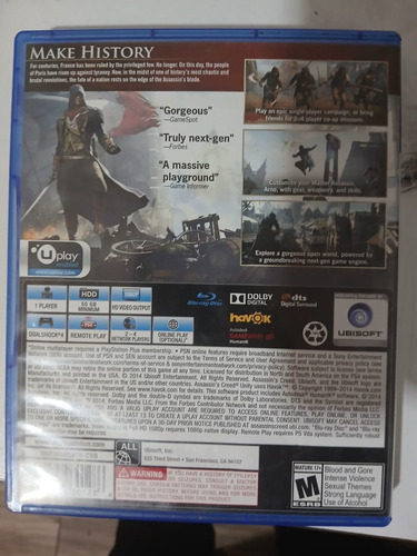 Assassin's Creed Unity - Ps4 FĂsico (Usado)