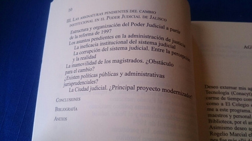 Poder Judicial Cambio Institucional En Jalisco Reforma 1997 (Usado)