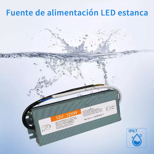 Fuente Poder 12v 120w 10a Transformador Exterior Ip67