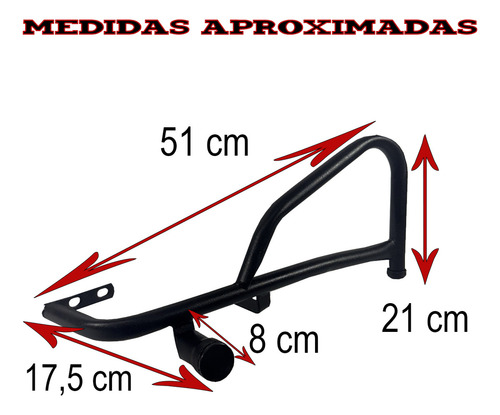 Protetor Carenagem Motor Com Ponteira Shineray Shi 175 Efi