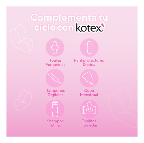 Toallas Higiene Intima Kotex Limpieza Delicada 56 Pza