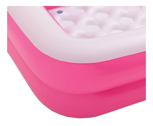 Pileta inflable cuadrada Intex 57100 de 85cm x 85cm x 23cm 57L rosa y blanca
