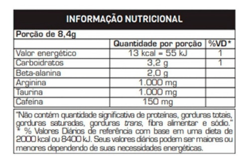 Imagem 2 de 2 de Pre Treino Horus 300g C/ Beta Alanina - Max Titanium