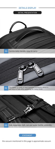 Mochila For Hombre, Multifuncional, Bolsa De Viaje, Compresión Al Vacío, Impermeable, For Viajes De Negocios, Nueva Mochila For Computadora De Gran