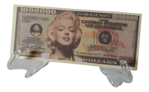 Cédula Fantasia Da Marilyn Monroe De Um Milhão De Dólares