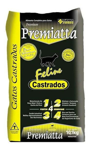 Premiatta ração feline castrados gatos adultos (10,1 Kg) F