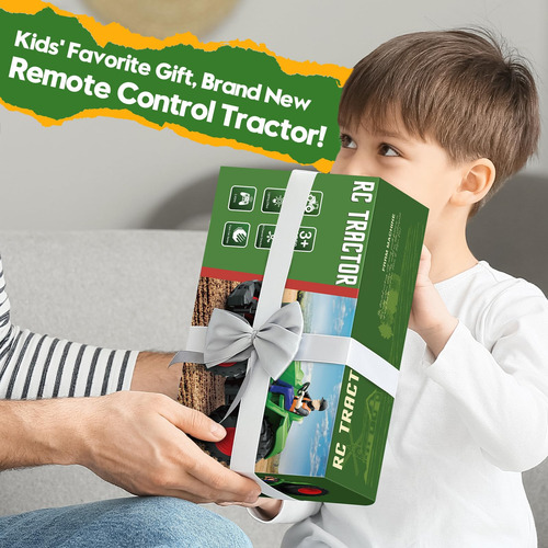 Tractor A Control Remoto Rc De Juguete Granja 124 Para Niños Color Personaje