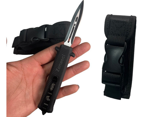 Cuchillo Navaja Automatica Retractil Horizontal 17 Cm Acero