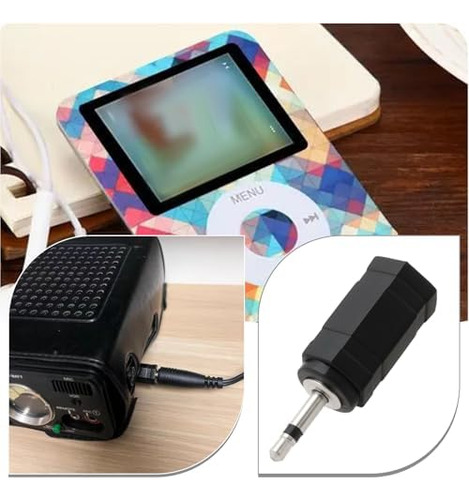 5 Adaptadores De Conector Mono De 0.098pulgadaa 0.138pulgada