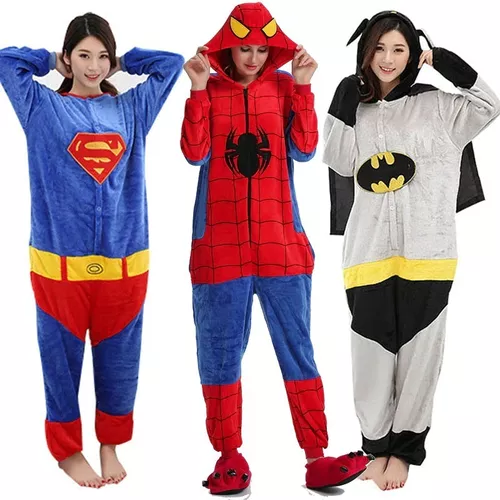 Pijama Enterito Disfraz Superhéroe Spiderman Niños Y Adultos
