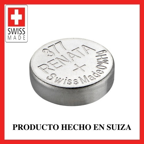 Pila Renata silver oxide 377 botón pack de 10 unidades