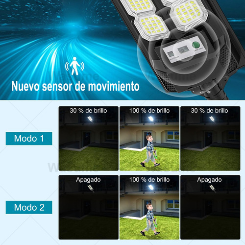 2pz Luz Sensor De Movimiento De Grande Focos Solares Lampara
