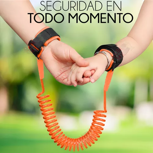 Arnes Pulsera Correa De Seguridad Muñeca Ajustable Bebes Niños Anti-Robo De  Acero Resistente Anti-Perdida (Naranja, 2 Metros)