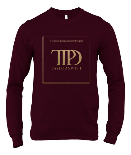 Taylor Swift Tortured Poets Dep Gold Playera Manga Larga