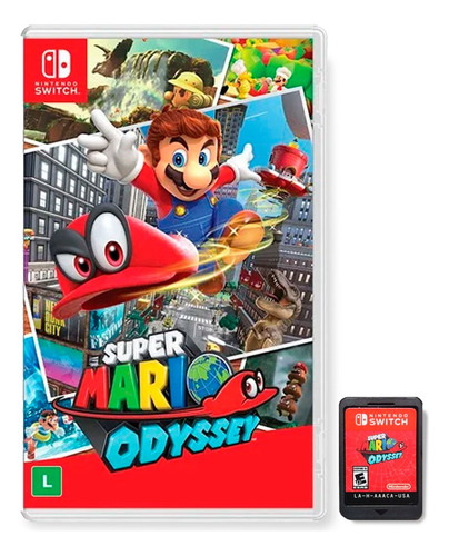 Jogo Super Mario Odyssey Nintendo Switch Mídia Física