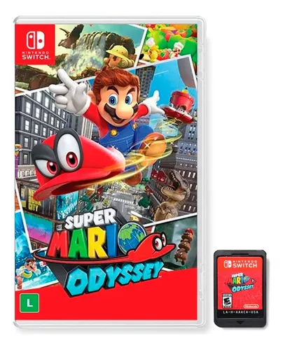 Jogo Super Mario Odyssey Nintendo Switch Mídia Física - Jogos de