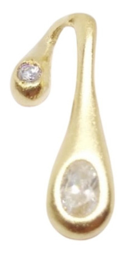 Dije Oro 18k Laminado Gota Con Piedra Cristal Swarovski Dama