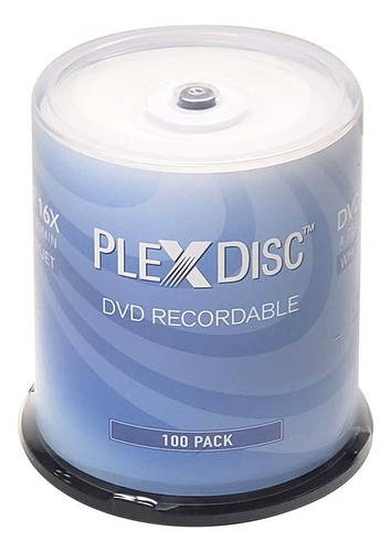 Huso De 100 Discos Dvd+r De 4,7gb 16x Imprimibles Blanc...