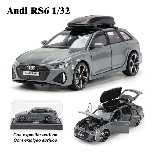 Coche Audi Rs6 Avant Miniatura De Metal Con Luces Y Sonido