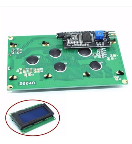 Display Lcd Pantalla 20x4 2004 Fondo Azul, Arduino, Pic, Etc