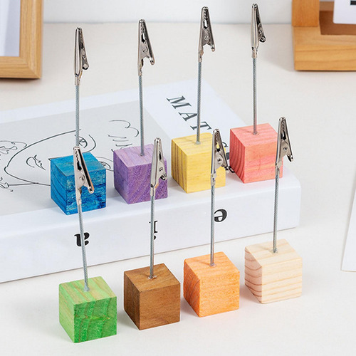 8 Uds Diy Clips De Madera De Colores Carpeta De Notas De
