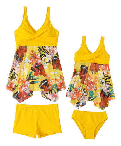 Traje De Baño Partido Padre-hijo Bikini Moda Playa