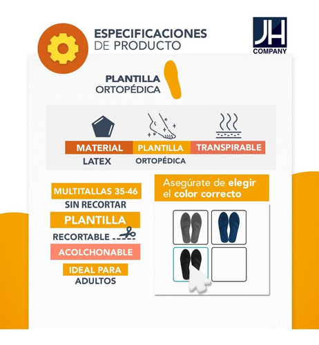 Imagen 9 de 9 de Plantilla Espuma Viscoelastica Transpirable Deportiva 8720