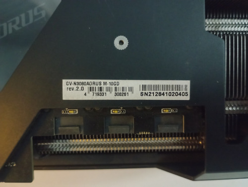 Placa De Video Rtx 3080 Aorus Master 10g (rev.2.0) Sin Caja
