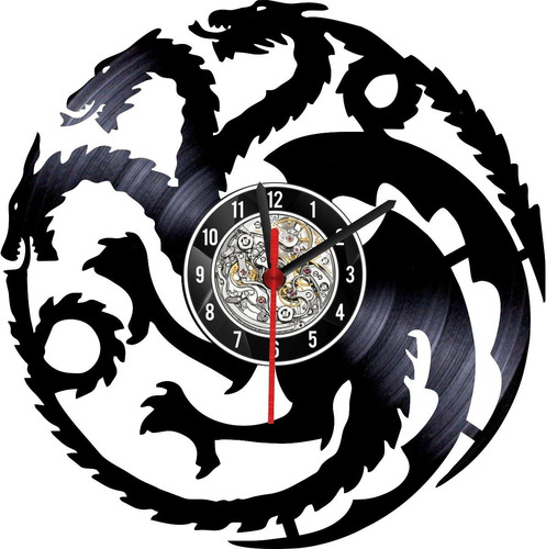 Reloj De Pared En Vinilo Lp Game Of Thrones /juego De Tronos